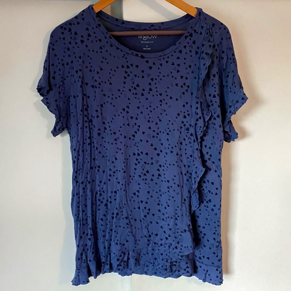 aglow maternity + nursing shirt, large
